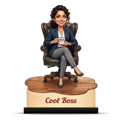 Personalized Female Cool Boss Caricature C855