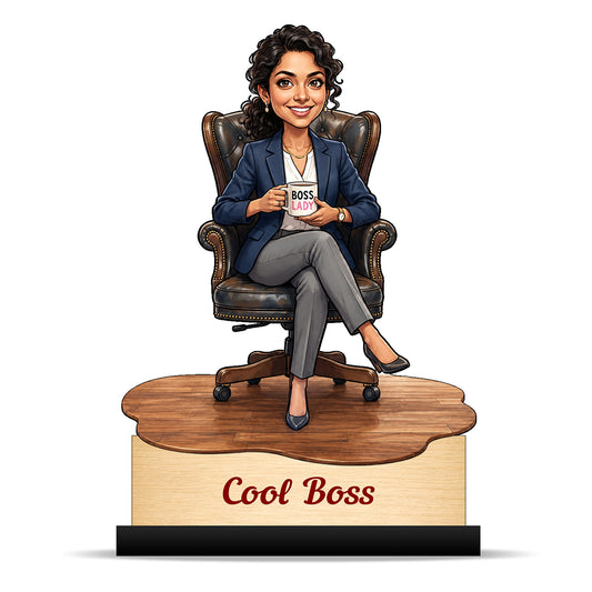 Personalized Female Cool Boss Caricature C855