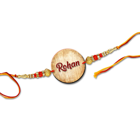Circle Shape Photo Rakhi with Name R021