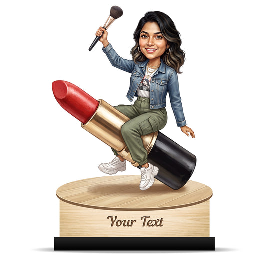 Personalized Gift for Beautician, Makeup Artist & Makeup Lover Caricature C1193