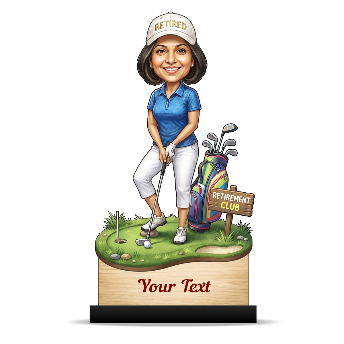Personalized Female Retirement Caricature C1053
