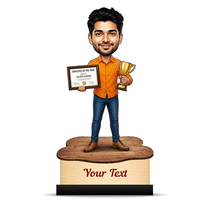 Personalized Achievement Award Male Caricature C941