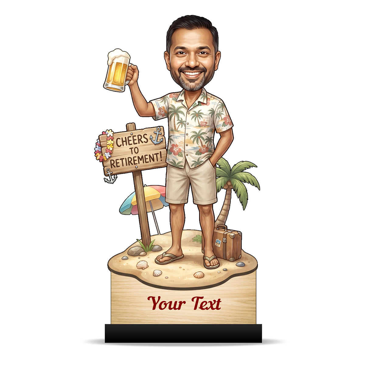 Personalized Male Retirement Caricature C1045