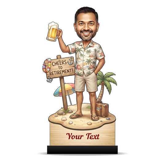 Personalized Male Retirement Caricature C1045