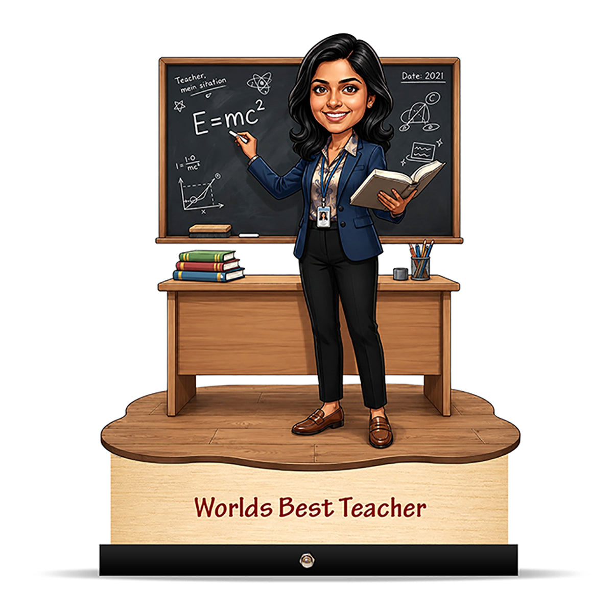 Worlds Best Teacher Caricature C534