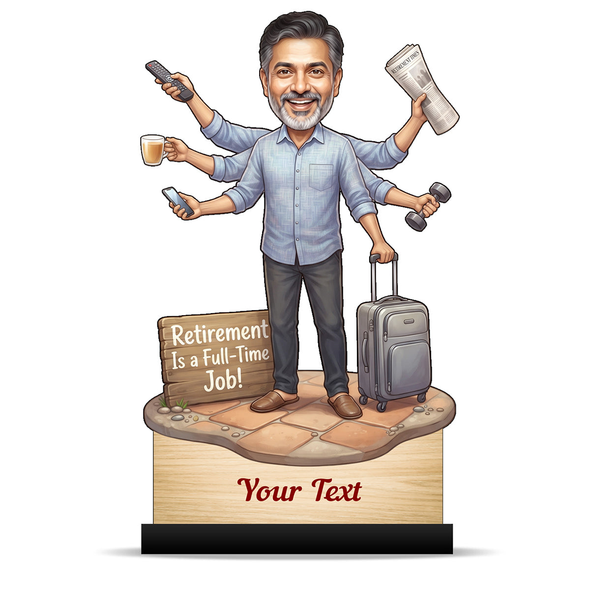 Personalized Male Retirement Caricature C1042