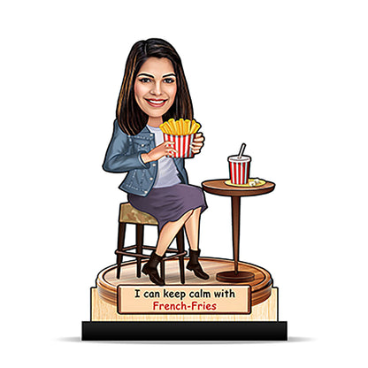 Foodie Girl Caricature