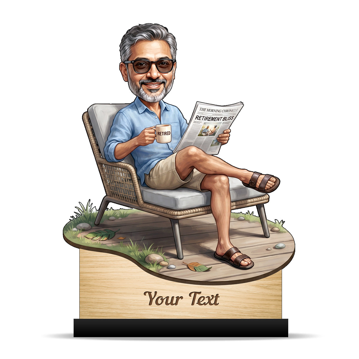 Personalized Male Retirement Caricature C1063
