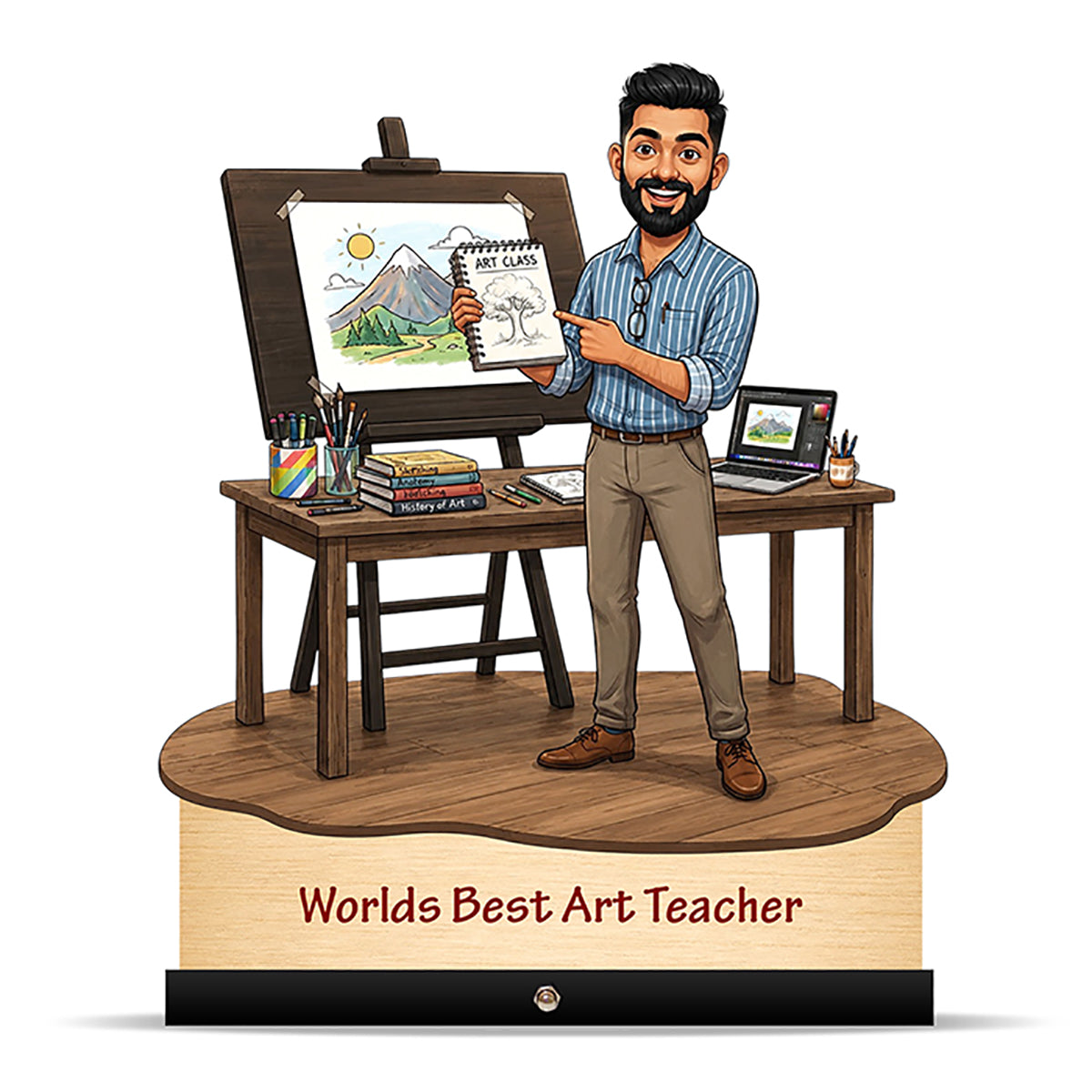 Worlds Best Art Teacher Caricature C514