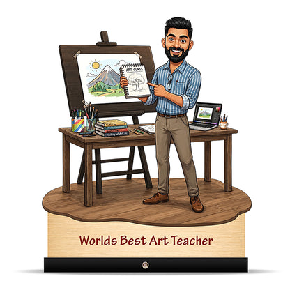 Worlds Best Art Teacher Caricature C514