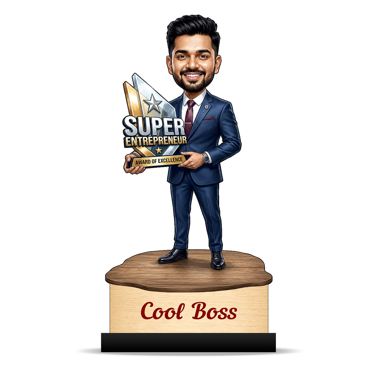 Personalized Cool Boss Caricature with Best Boss Award C828