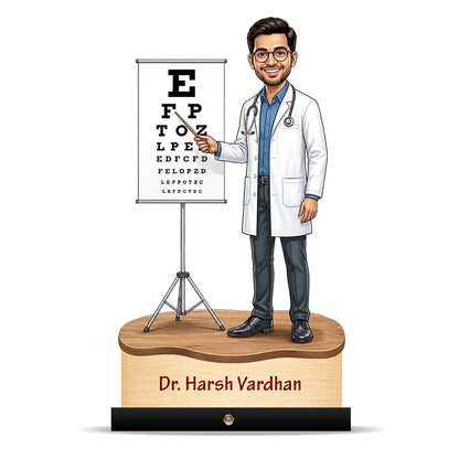 Ophthalmologist Doctor Male eye Doctor Caricature C561