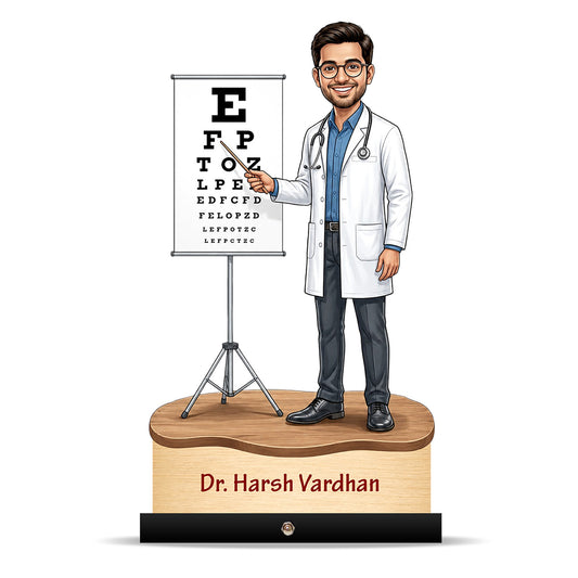 Ophthalmologist Doctor Male eye Doctor Caricature C561