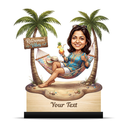 Personalized Female Retirement Caricature C1094