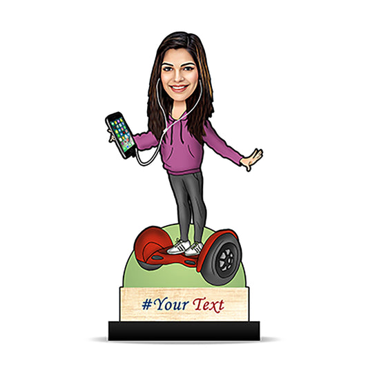 Hoverboard Girl Caricature