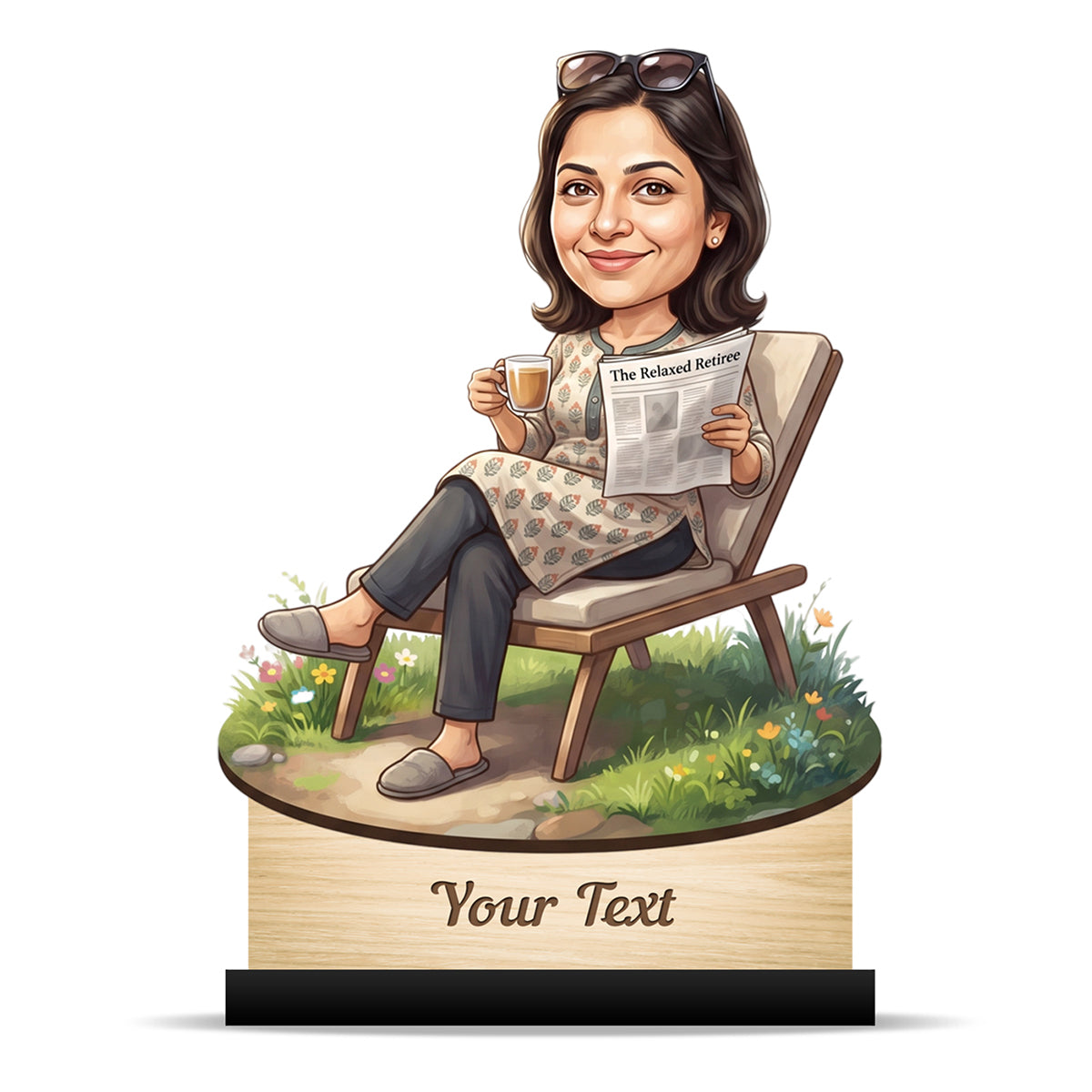 Personalized Female Retirement Caricature C1067