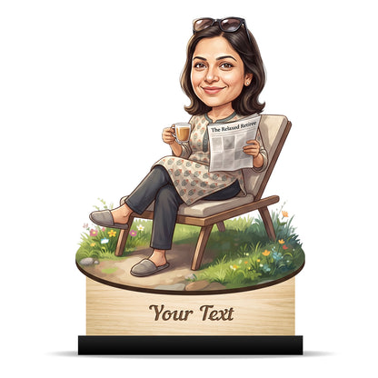 Personalized Female Retirement Caricature C1067