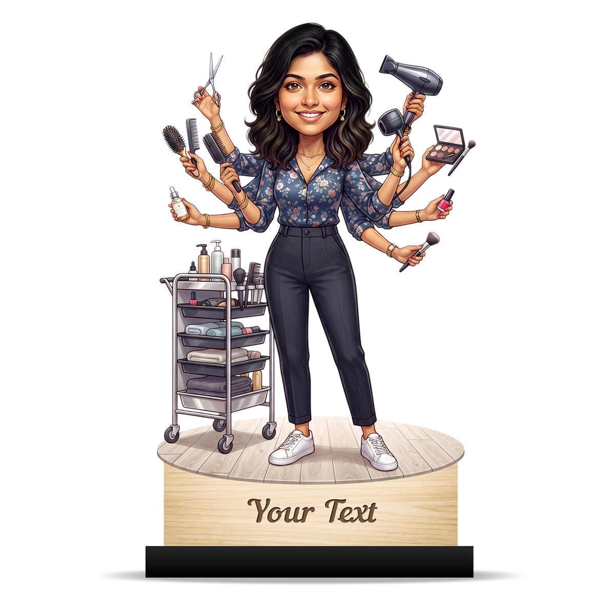 Personalized Gift for Beautician, Makeup Artist & Makeup Lover Caricature C1168