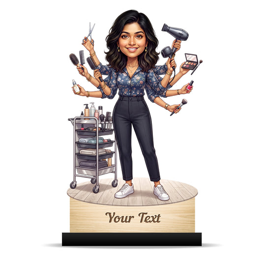 Personalized Gift for Beautician, Makeup Artist & Makeup Lover Caricature C1168