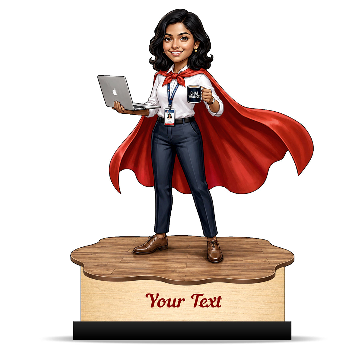 Personalized Corporate Office Female Employee Caricature C888