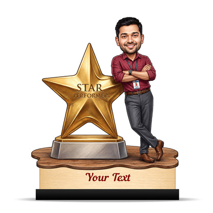 Personalized Achievement Award Male Caricature C933