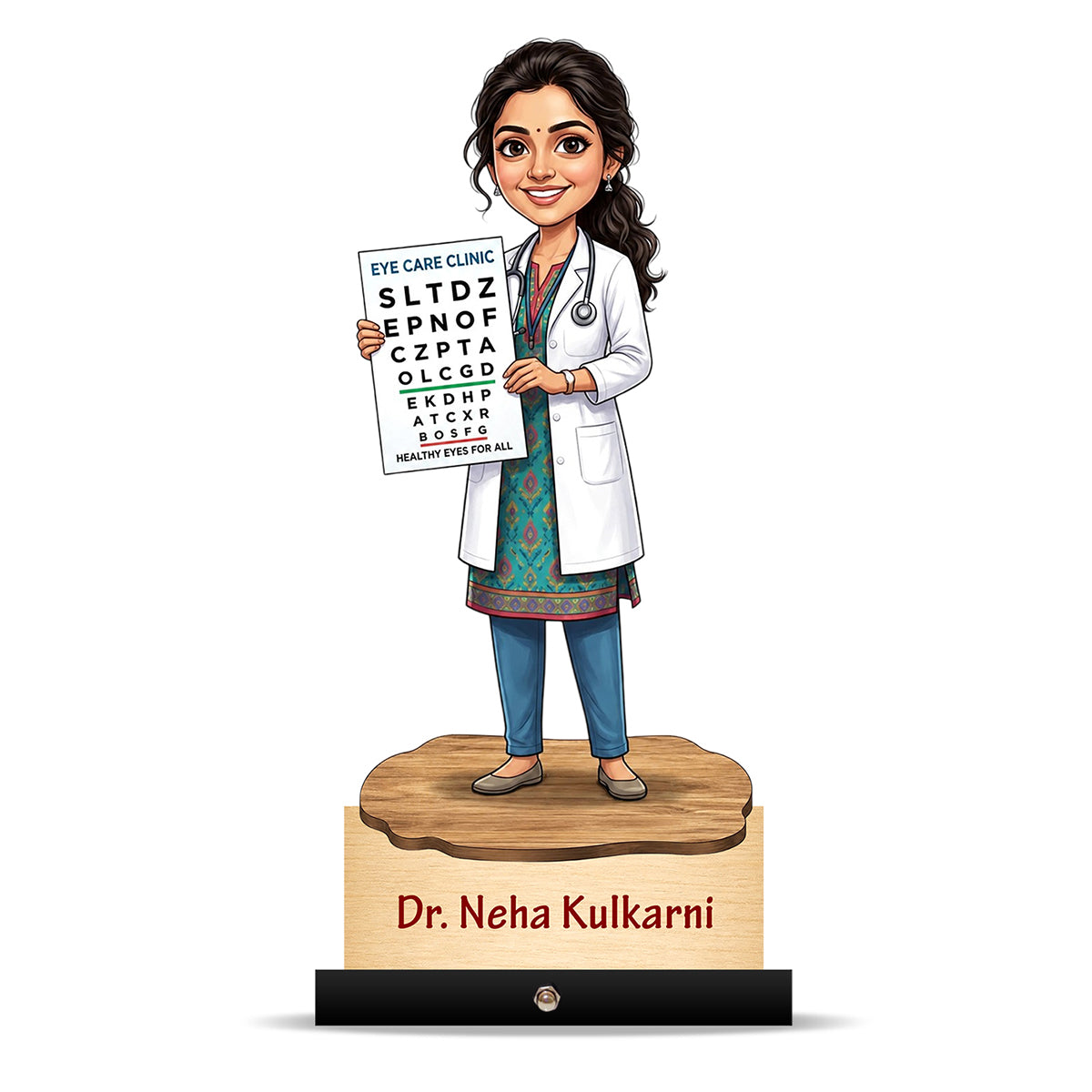 Ophthalmologist Doctor Female eye Doctor Caricature C547