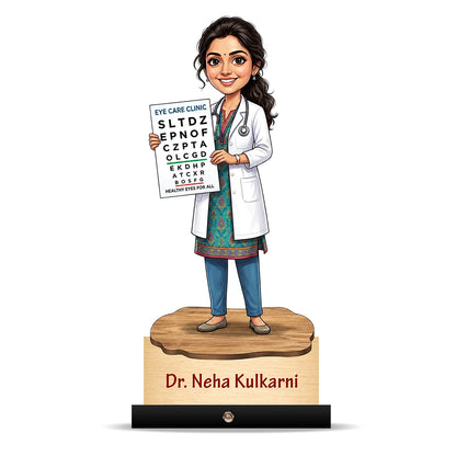 Ophthalmologist Doctor Female eye Doctor Caricature C547