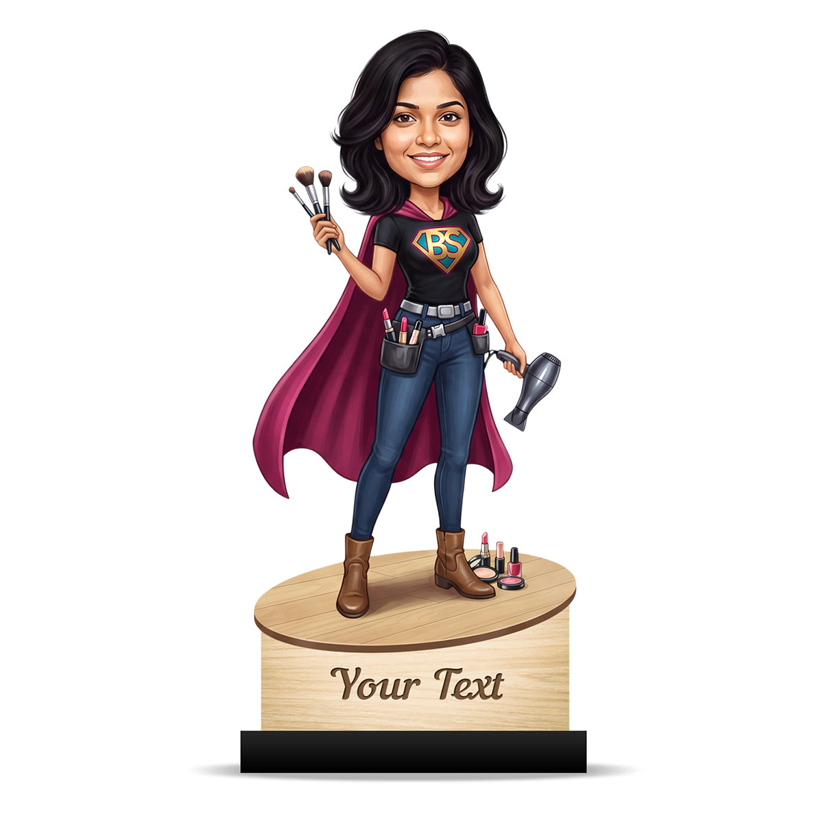 Personalized Gift for Beautician, Makeup Artist & Makeup Lover Caricature C1183