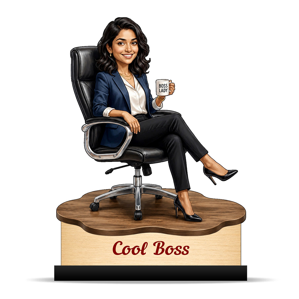 Personalized Female Cool Boss Caricature C851