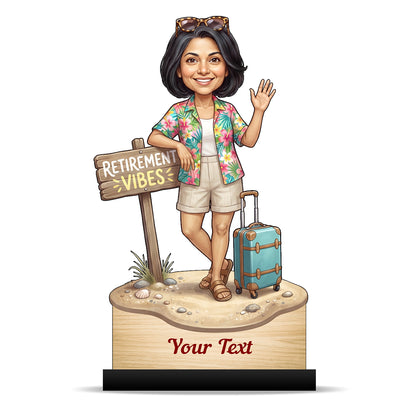 Personalized Female Retirement Caricature C1050