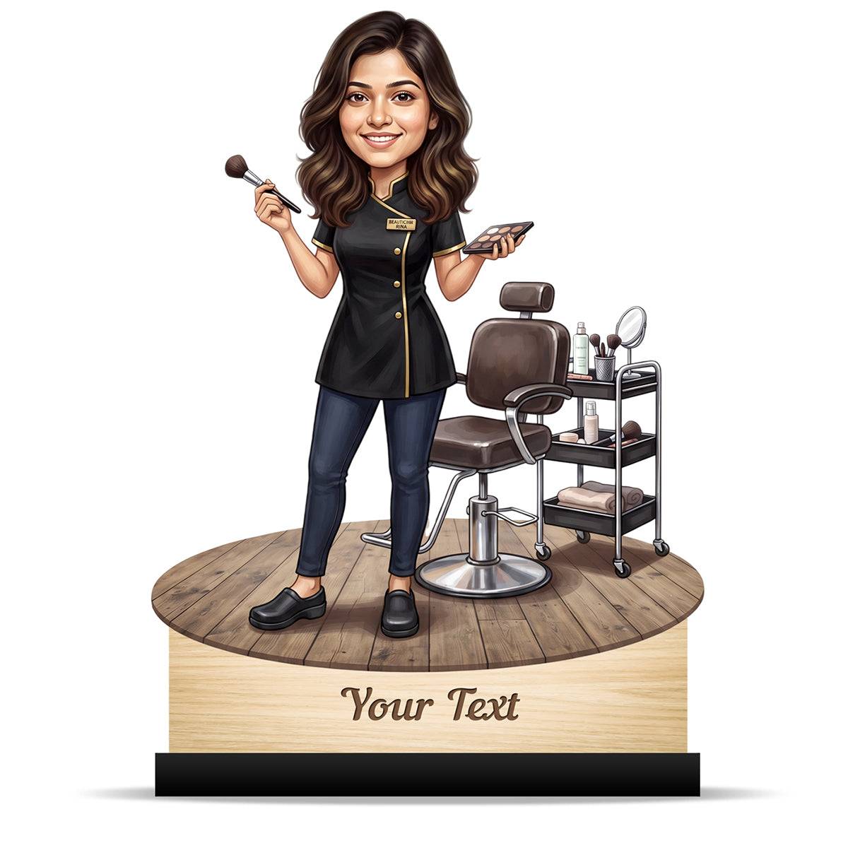 Personalized Gift for Beautician, Makeup Artist & Makeup Lover Caricature C1186