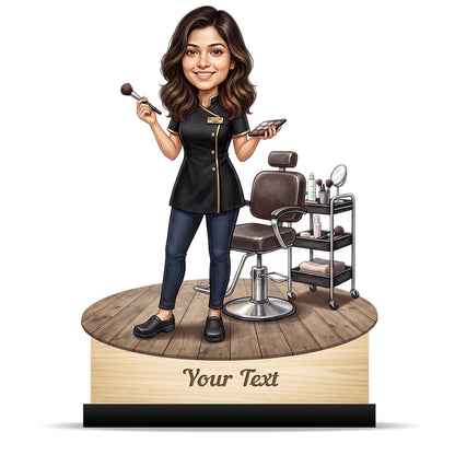 Personalized Gift for Beautician, Makeup Artist & Makeup Lover Caricature C1186