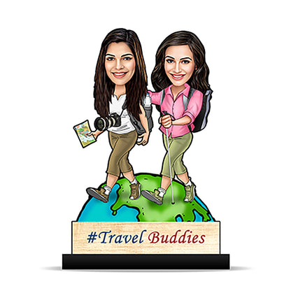 Best Friends Girls Caricature