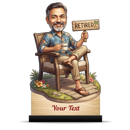 Personalized Male Retirement Caricature C1051