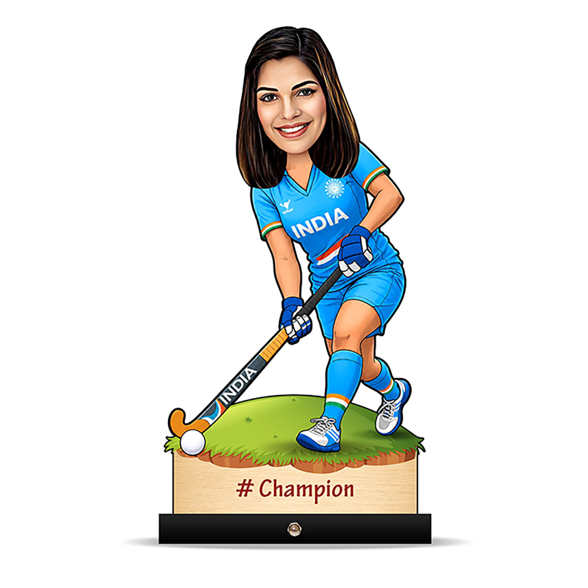 Female Hockey Player Caricature C434
