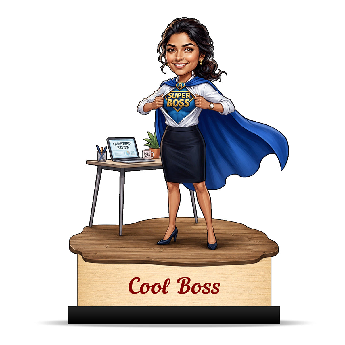 Personalized Female Cool Boss Caricature C848