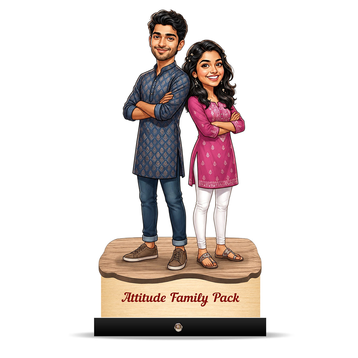 Cool Brother Sister Caricature C586