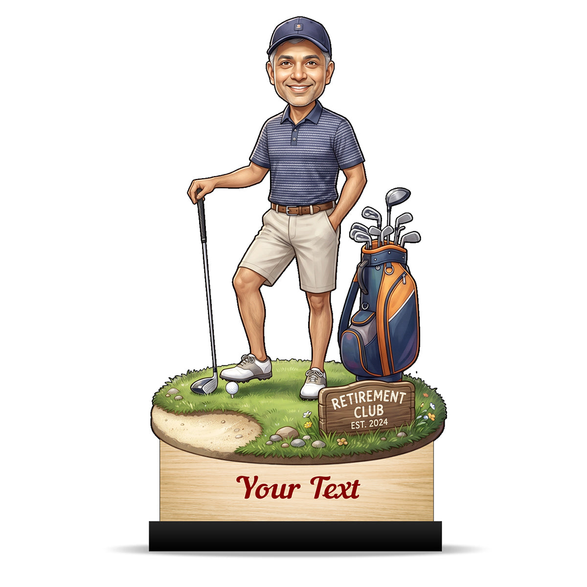Personalized Male Retirement Caricature C1047