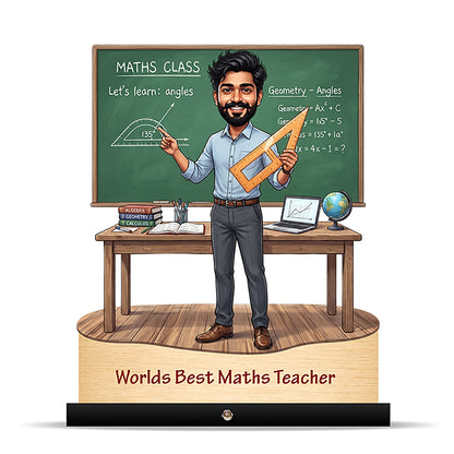 Worlds Best Maths Teacher Caricature C506