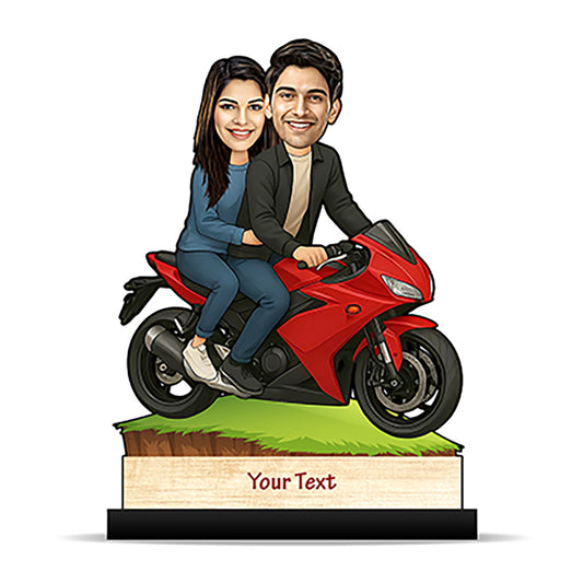 Couple on Super Bike Caricature C378