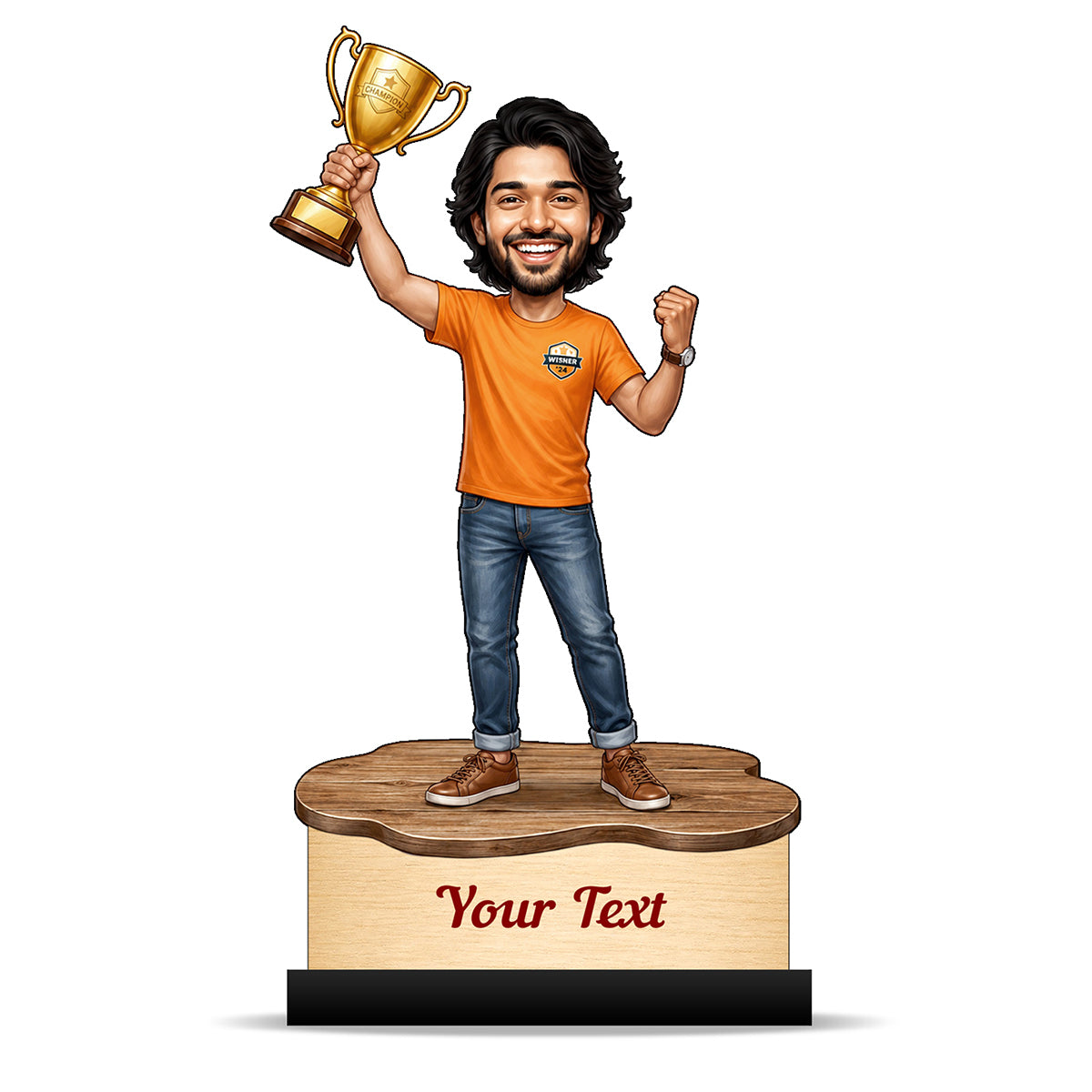 Personalized Achievement Award Male Caricature C935