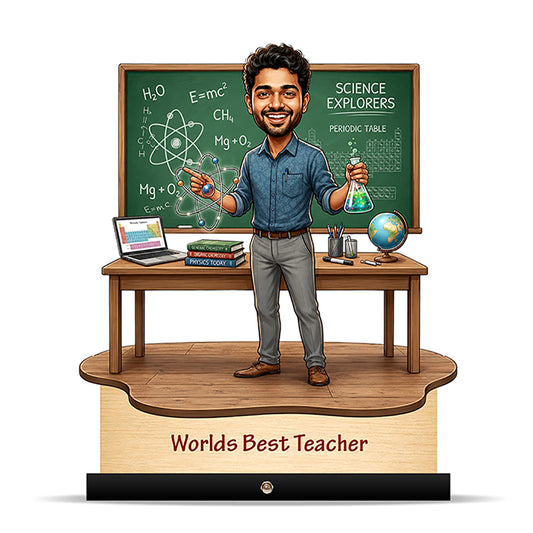 Worlds Best Science Teacher Caricature C533
