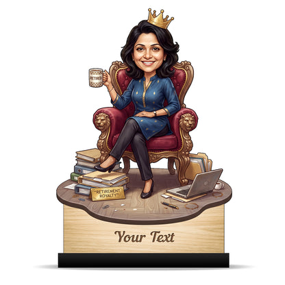 Personalized Female Retirement Caricature C1064