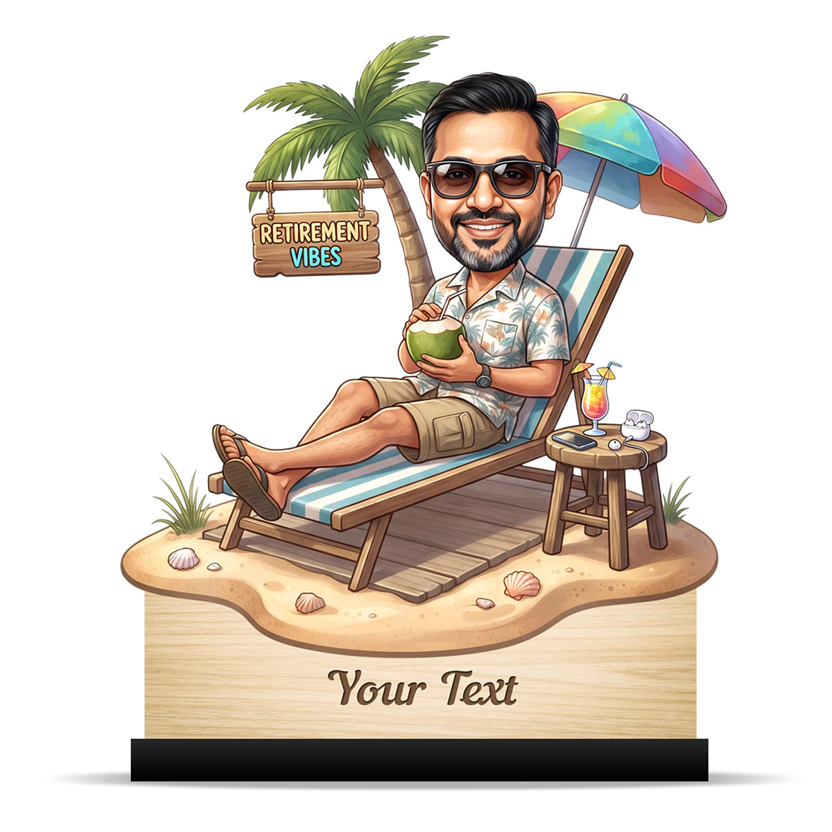 Personalized Male Retirement Caricature C1092
