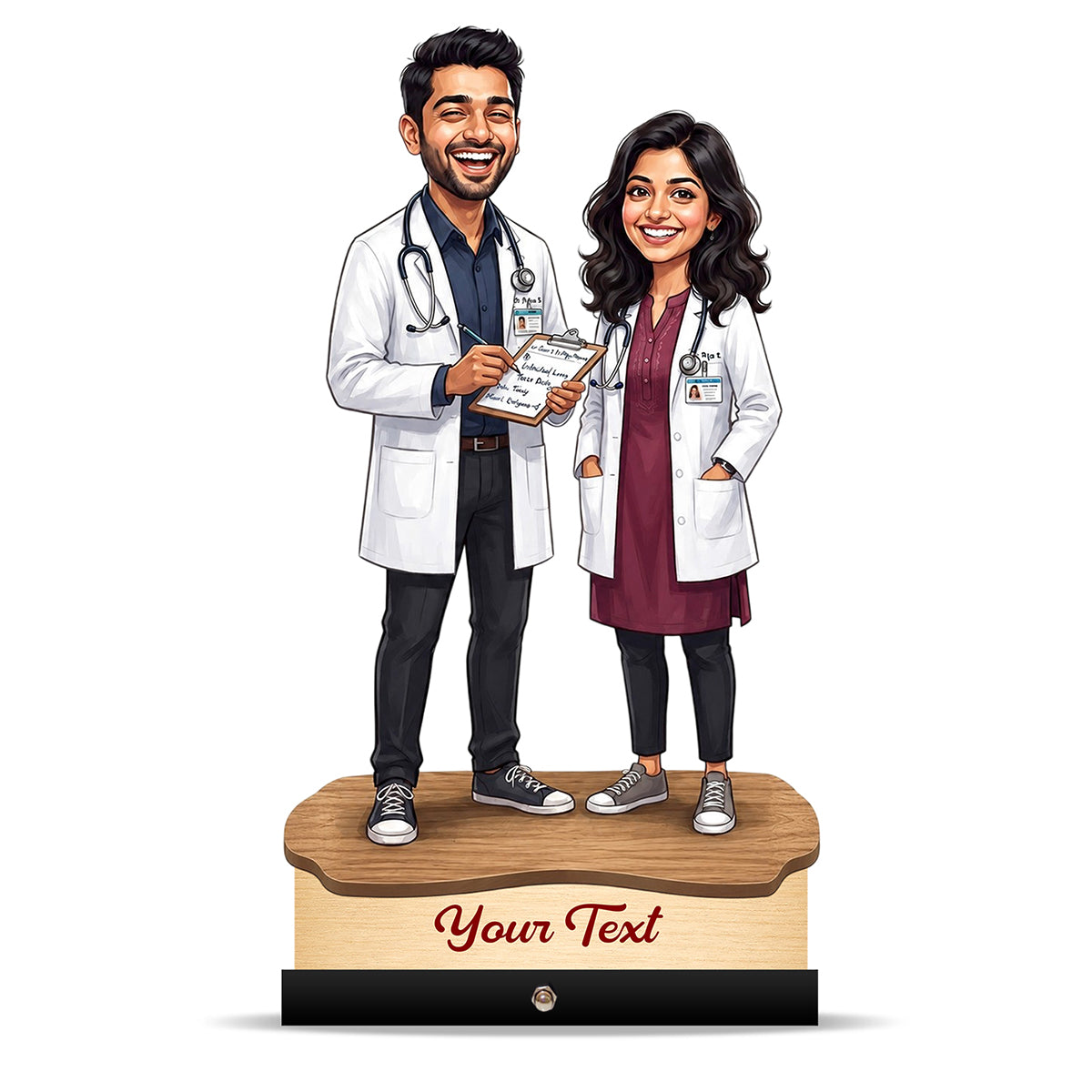 Couple Doctor Caricature C604