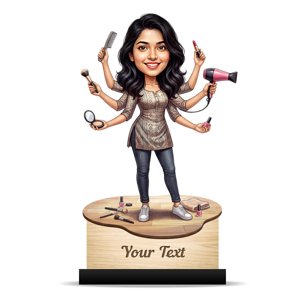 Personalized Gift for Beautician, Makeup Artist & Makeup Lover Caricature C1213