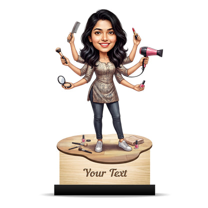 Personalized Gift for Beautician, Makeup Artist & Makeup Lover Caricature C1213