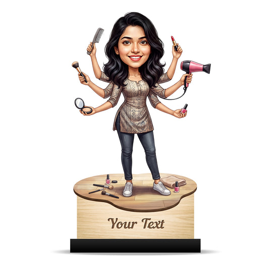 Personalized Gift for Beautician, Makeup Artist & Makeup Lover Caricature C1213