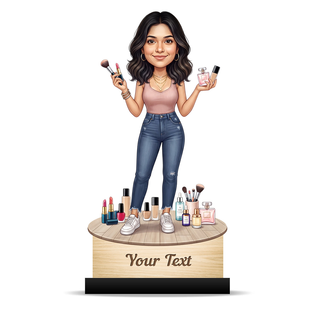 Personalized Gift for Beautician, Makeup Artist & Makeup Lover Caricature C1198