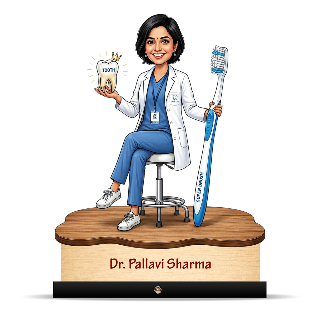 Dentist Doctor Caricature for Female Doctor C572
